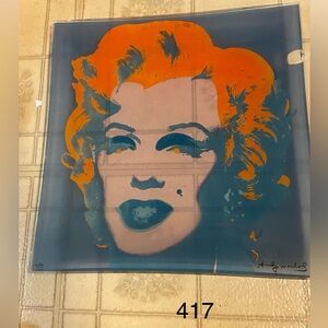 Andy Warhol Pop Art Print glass tray
